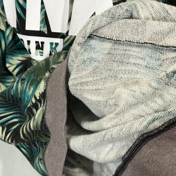 VICTORIAS SECRET PINK LIMITED EDITION TROPICAL PALM OVERSIZE "PINK"SWEATSHIRT XS - Picture 4 of 8